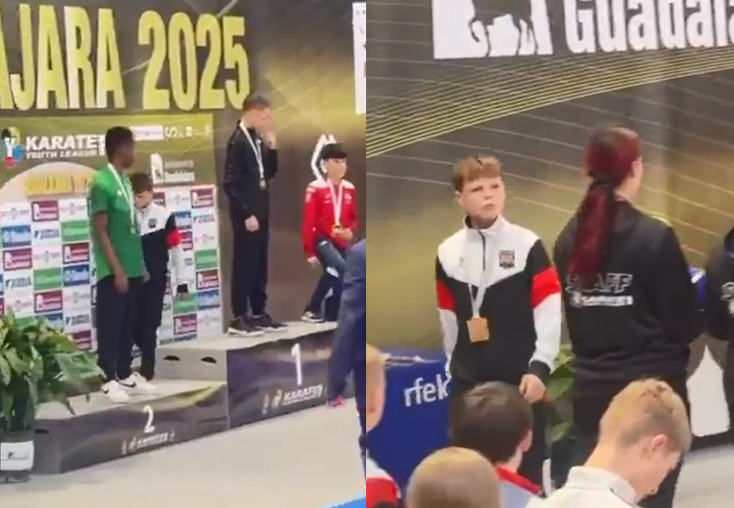 Read more about the article Atleta ucraniano de 13 anos faz o impensável em plena cerimónia